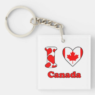 Porte-clefs J'aime le Canada