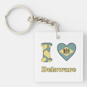 Porte-clefs J'aime le Delaware