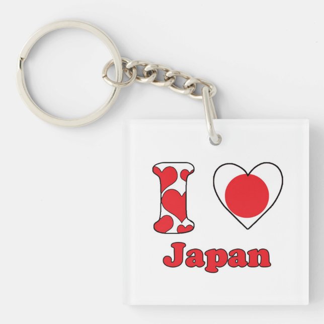 Porte-clefs J'aime le Japon (Devant)