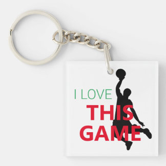 Porte-clefs J'Aime Le Jeu De Basketball