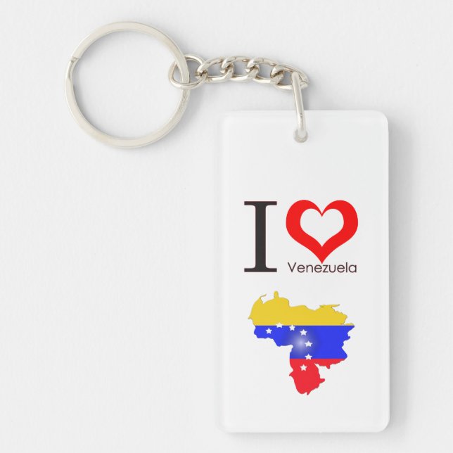 Porte-clefs J'aime le Venezuela (Devant)