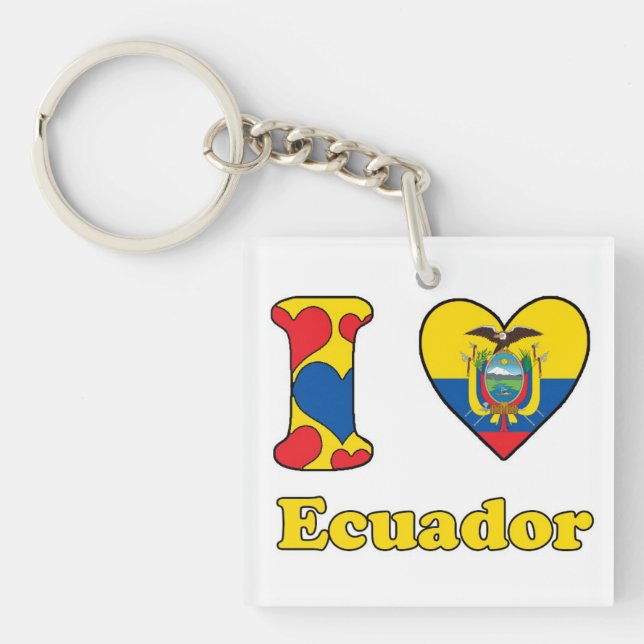 Porte-clefs J'aime l'Equateur (Devant)