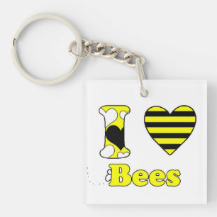Porte-clefs J'aime les abeilles