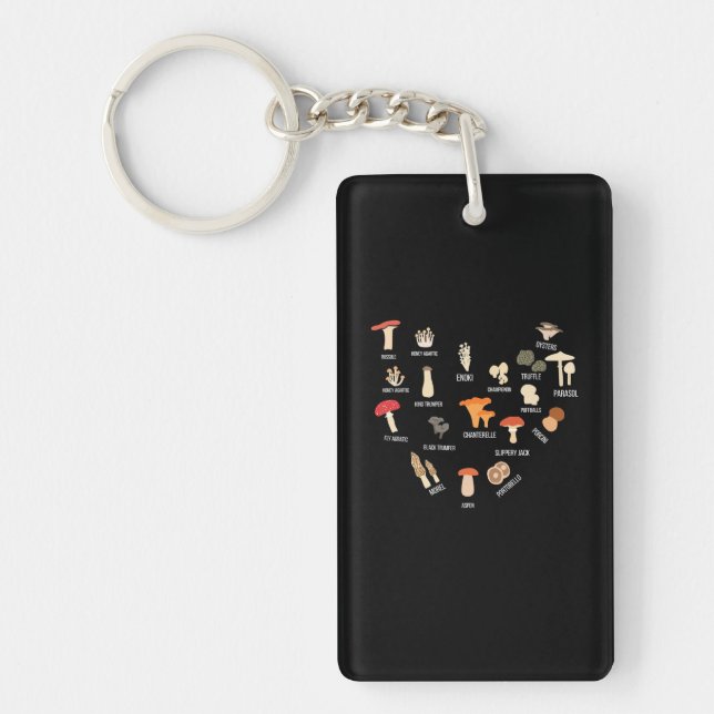 Porte-clefs J'Aime Les Champignons (Devant)