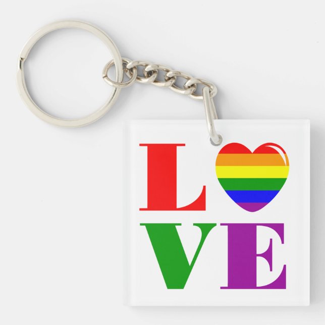 Porte-clefs J'aime les LGBT (Devant)