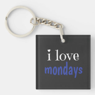 Porte-clefs J'aime les lundis