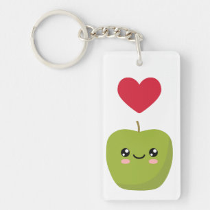 Porte-clefs J'aime les pommes