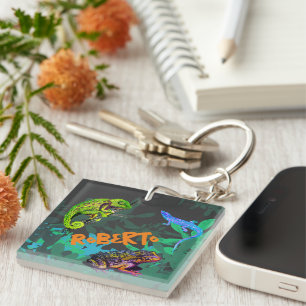 Porte-clefs J'aime les reptiles