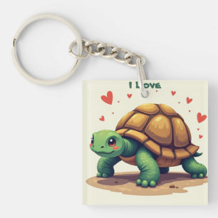 Porte-clefs J'aime les tortues