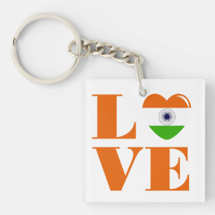 Porte-clefs J'aime l'Inde