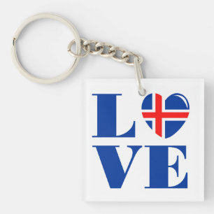 Porte-clefs J'aime l'Islande