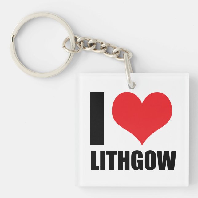 Porte-clefs J'aime Lithgow (Devant)