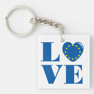 Porte-clefs J'aime l'Union européenne