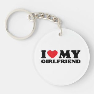 Porte-clefs J'aime ma petite amie classique