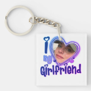 Porte-clefs J'aime ma petite amie personnalisé
