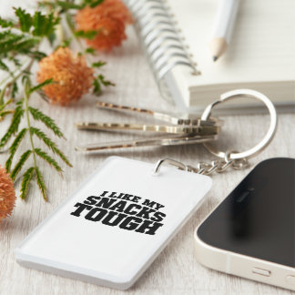 Porte-clefs J'aime Mes Collations Coriace Citation Drôle de Bœ