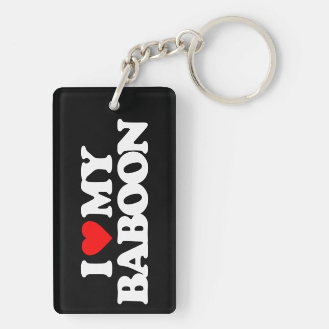 PORTE-CLEFS J'AIME MON BABOUIN (Dos)