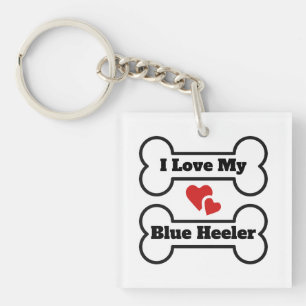 Porte-clefs J'aime mon Blue Heeler