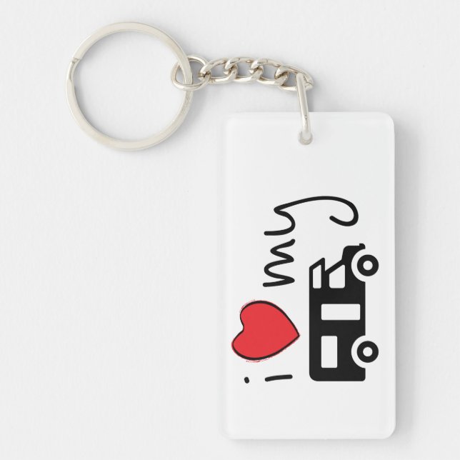 Porte-clefs J'aime mon camper. J'aime mon camper. Vacances (Devant)