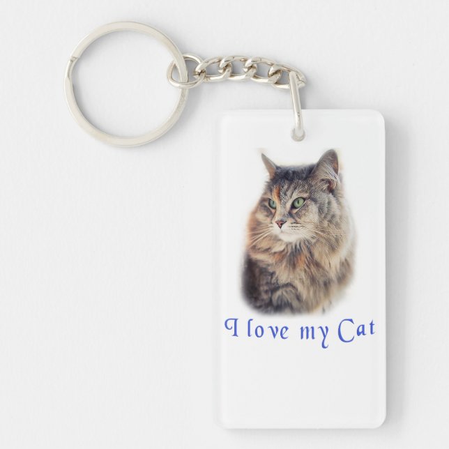 Porte-clefs J'aime mon chat (Devant)