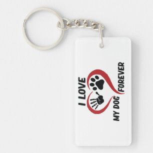 Porte-clefs J'aime mon chien jeter l'oreiller