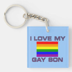 PORTE-CLEFS J'AIME MON FILS GAY - FAMILLE SOUTIENT LES DROITS 