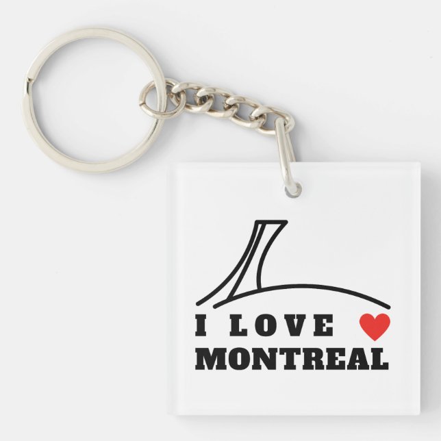 Porte-clefs J'aime Montréal (Devant)