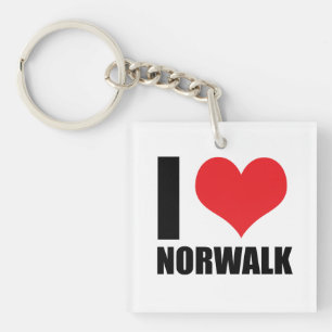 Porte-clefs J'aime Norwalk