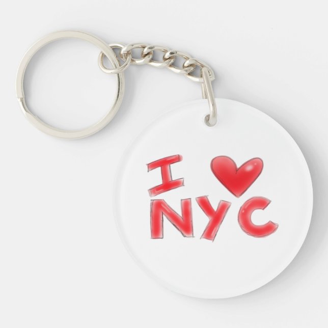 Porte-clefs J'aime NYC Classique (Devant)