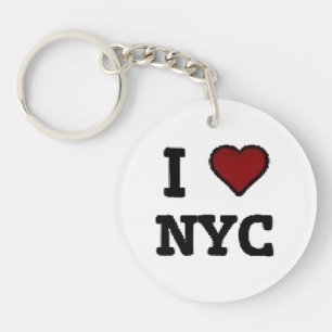 Porte-clefs J'aime NYC cœur