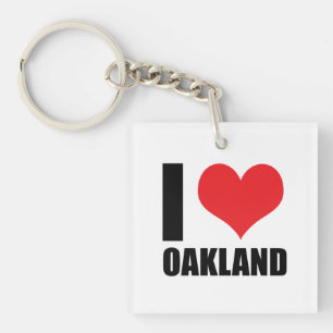 Porte-clefs J'aime Oakland