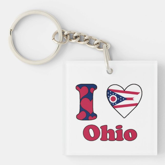 Porte-clefs J'aime Ohio (Devant)