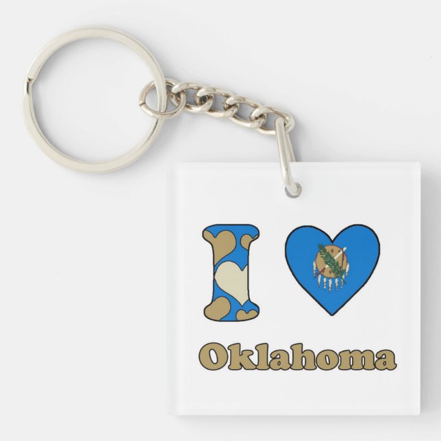Porte-clefs J'aime Oklahoma (Devant)