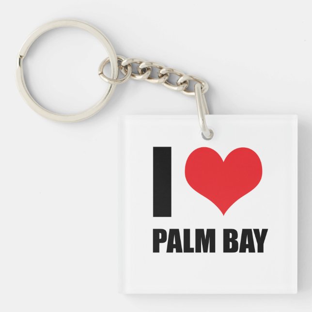 Porte-clefs J'aime Palm Bay (Devant)
