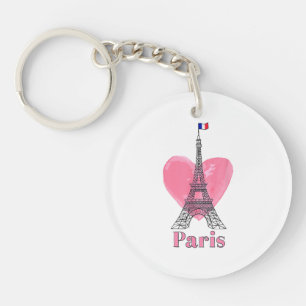 Porte-clefs J'aime Paris Tour Eiffel France Cadeau