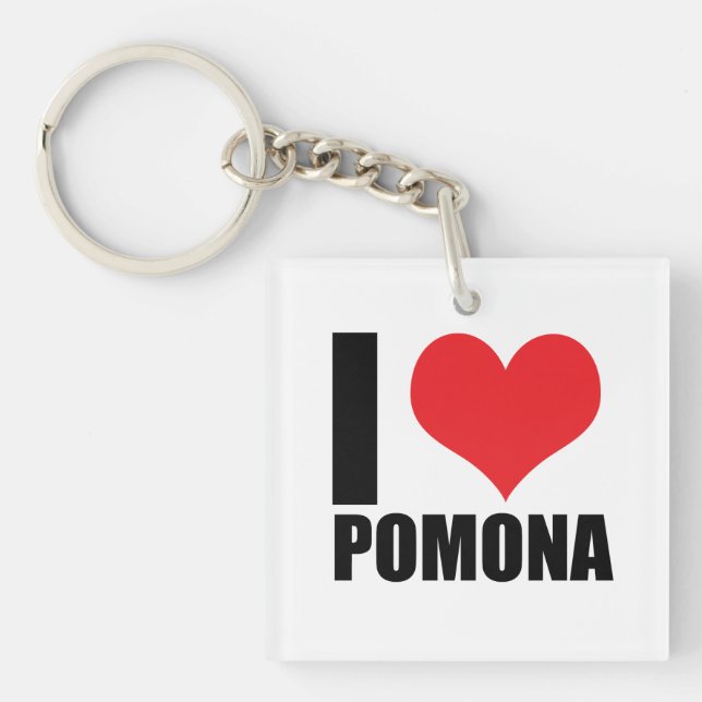 Porte-clefs J'aime Pomona (Devant)