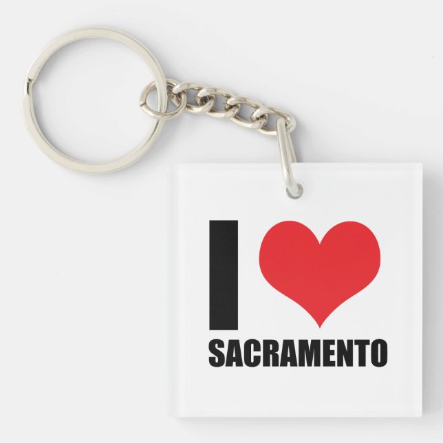 Porte-clefs J'aime Sacramento (Devant)
