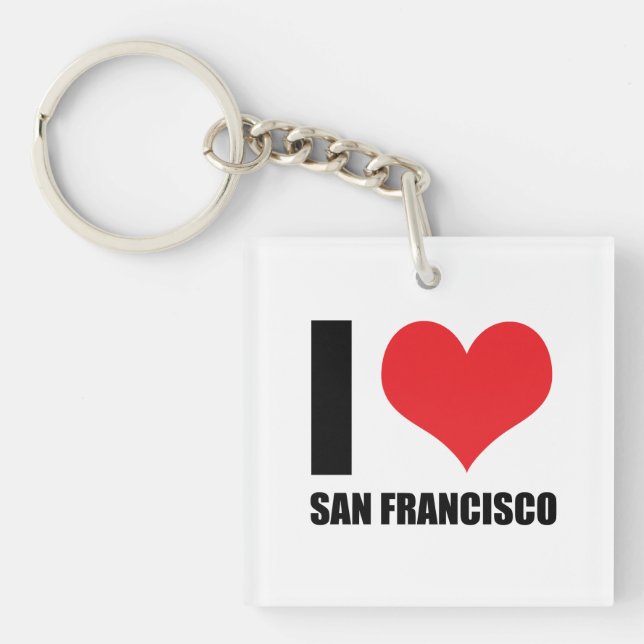 Porte-clefs J'aime San Francisco (Devant)