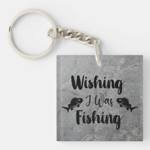 Porte-clefs J'aimerais pêcher une citation drôle