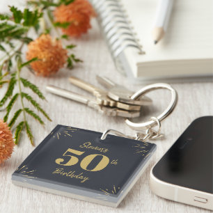 Porte-clefs Jalon Or de Minuit