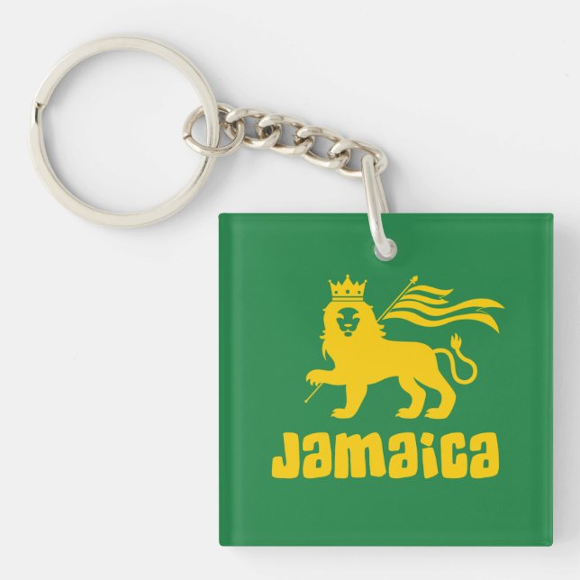 Porte-clefs Jamaica Rasta Lion   (Devant)