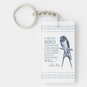 Porte-clefs Jane Eyre - Je ne suis pas un oiseau - hirondelle