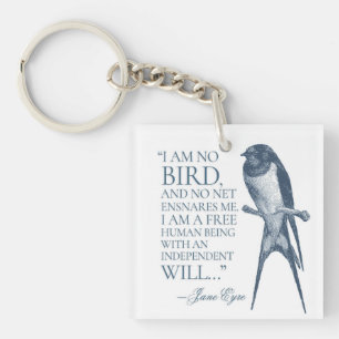 Porte-clefs Jane Eyre - Je ne suis pas un oiseau - hirondelle