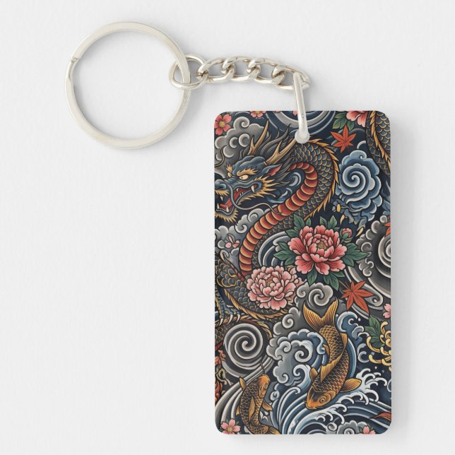 Porte-clefs Japanese tattoo art (Devant)