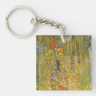Porte-clefs Jardin agricole Gustav Klimt avec Crucifix