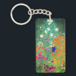 Porte-clefs Jardin aux fleurs Gustav Klimt<br><div class="desc">Porte - clé avec la peinture à l’huile de Gustav Klimt Jardin aux fleurs (1906). Un beau jardin de fleurs violettes,  rouges,  blanches,  bleues et oranges. Un grand cadeau pour les amateurs d'art Art Nouveau et autrichien.</div>