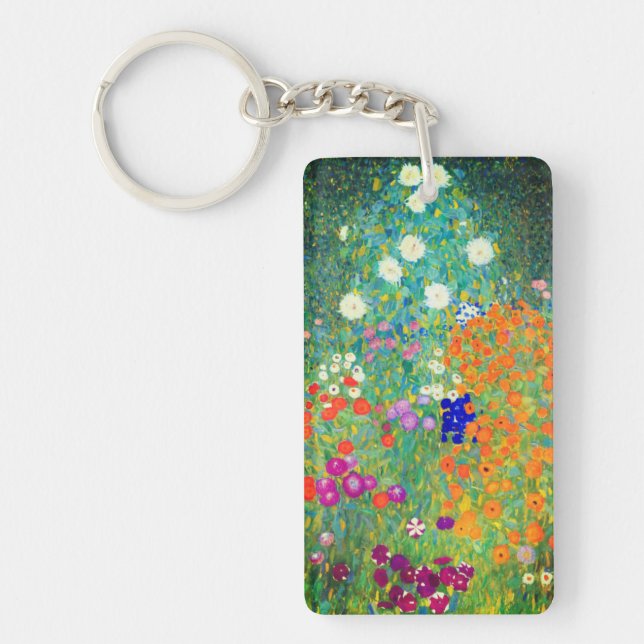 Porte-clefs Jardin aux fleurs Gustav Klimt (Devant)