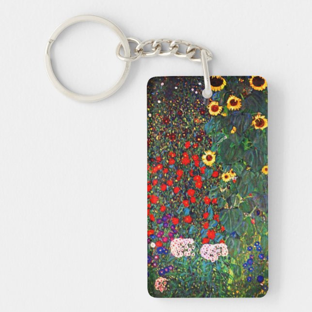 Porte-clefs Jardin aux fleurs Gustav Klimt (Devant)