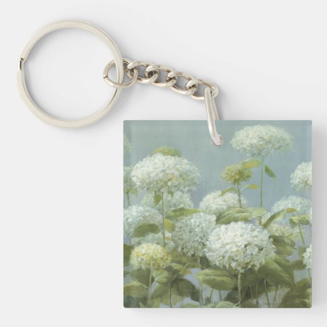 Porte-clefs Jardin blanc d'hortensia (Devant)