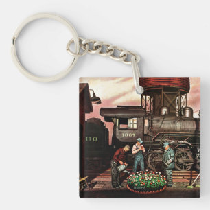 Porte-clefs Jardin d'agrément de yard de train par Stevan